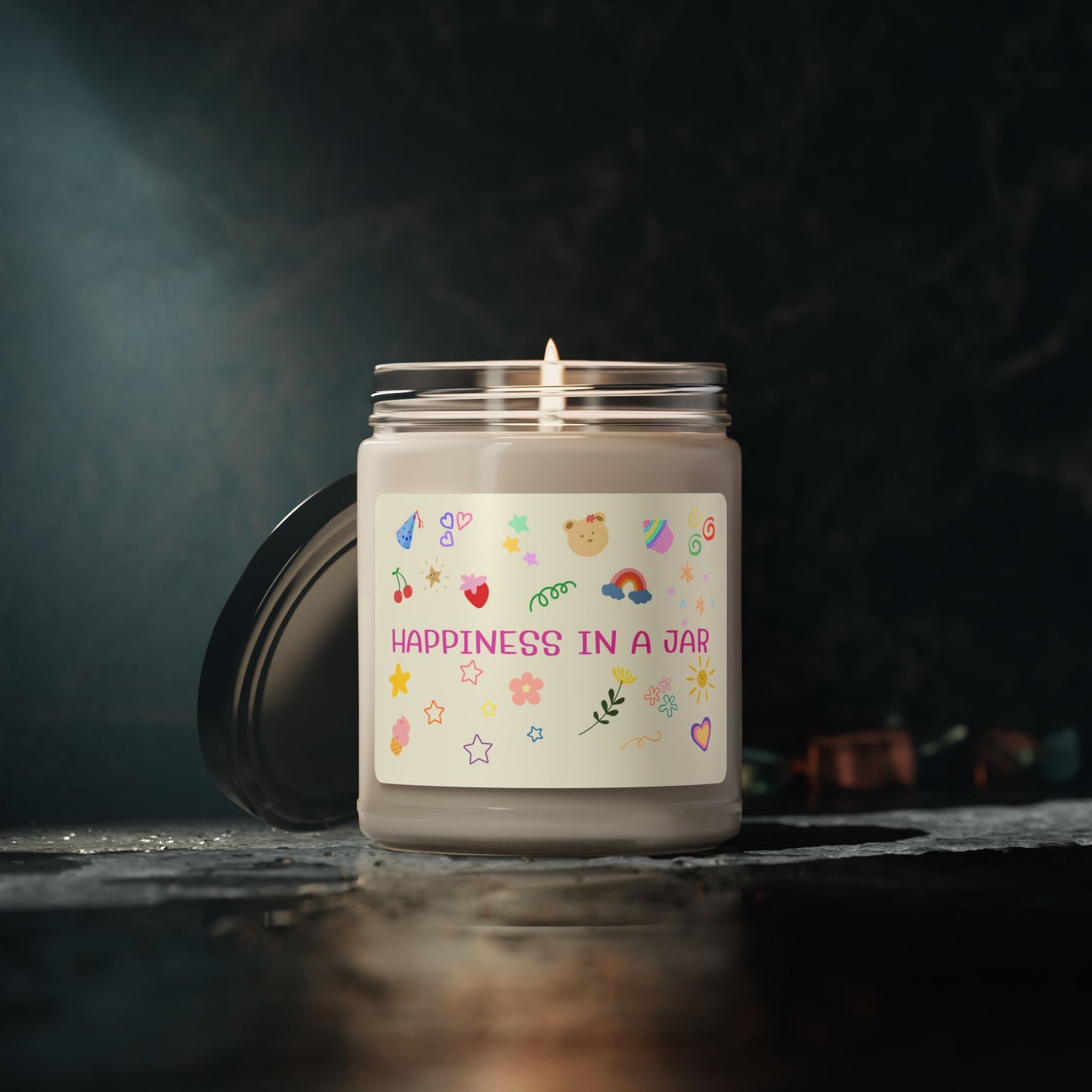 Happiness in a Jar - Soy Candle, 9oz - Radiate Good Merch