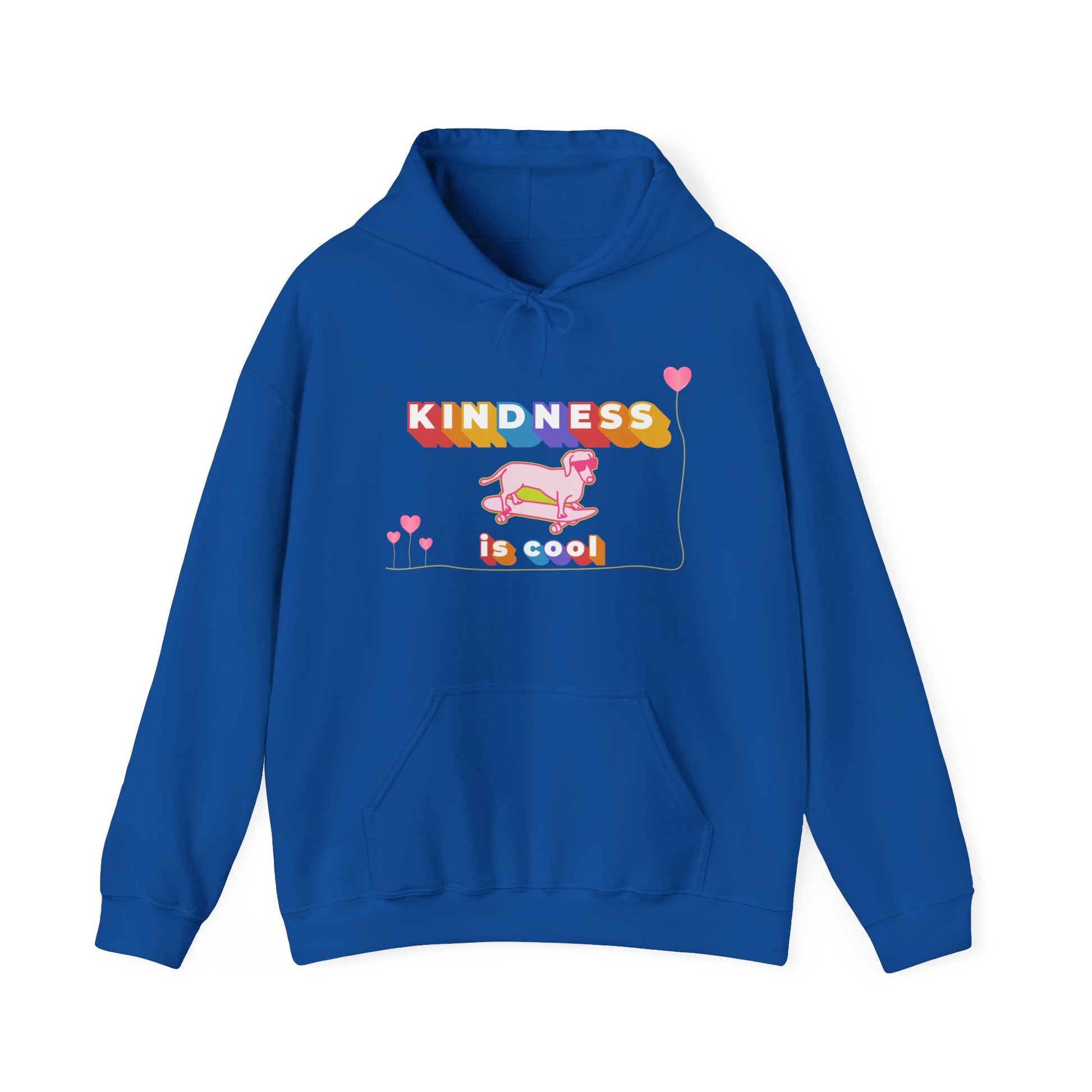 Kindness Is Cool Blue Unisex Graphic Hoodie- Radiate Good Merch