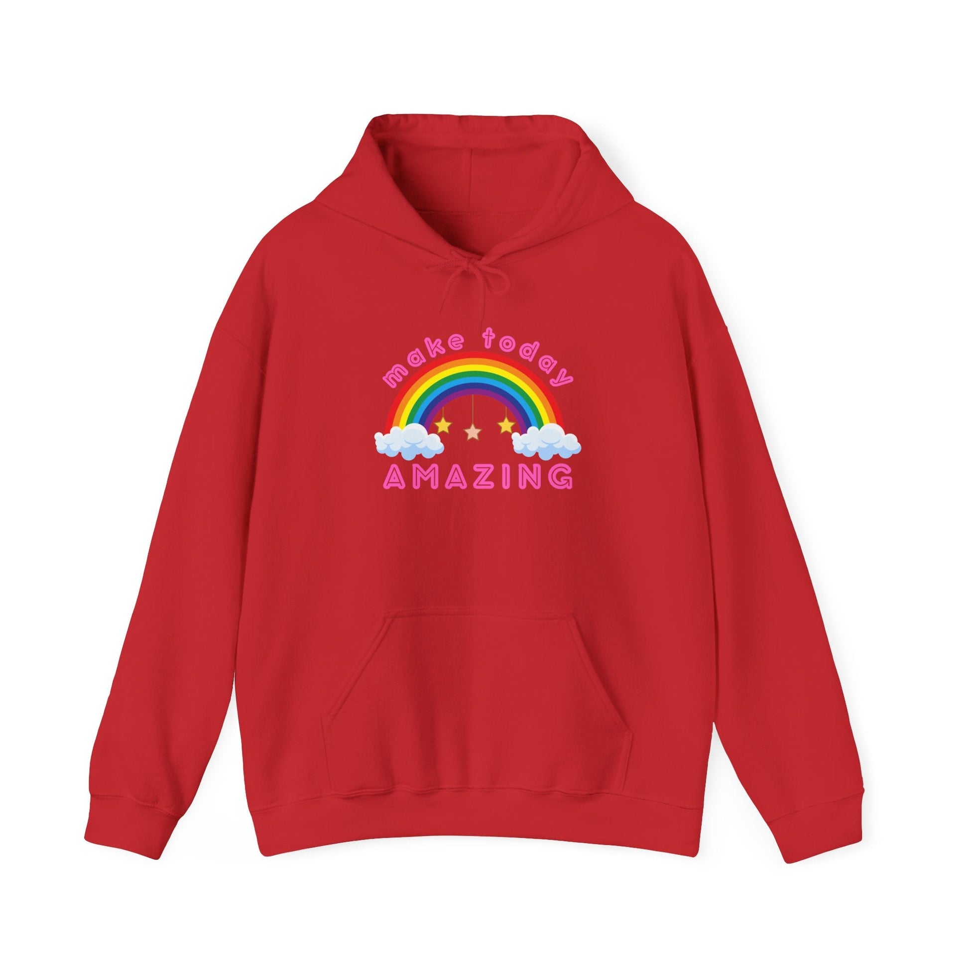 Make Today Amazing Red Unisex Graphic Hoodie - Radiate Good Merch