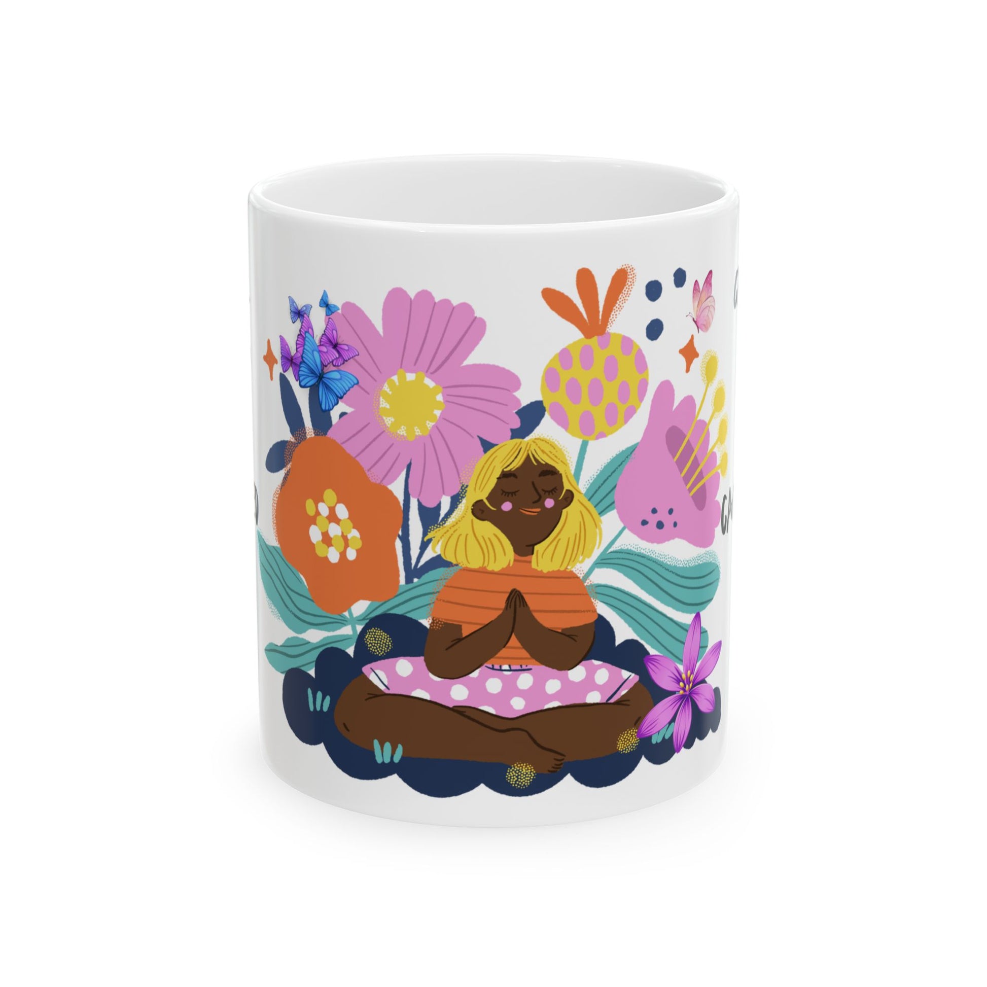 Grateful Blessed & Caffeinated - Motivation Ceramic Coffee Mug, (11oz, 15oz) - Radiate Good Merch