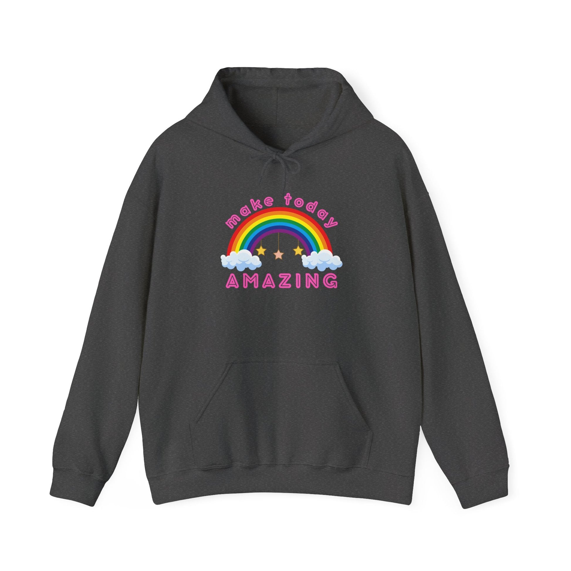 Make Today Amazing Dark Heather Unisex Graphic Hoodie - Radiate Good Merch