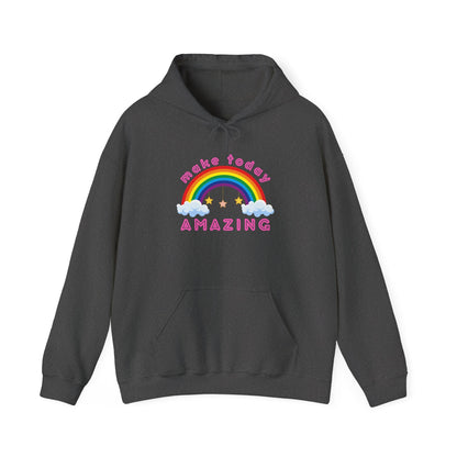 Make Today Amazing Dark Heather Unisex Graphic Hoodie - Radiate Good Merch