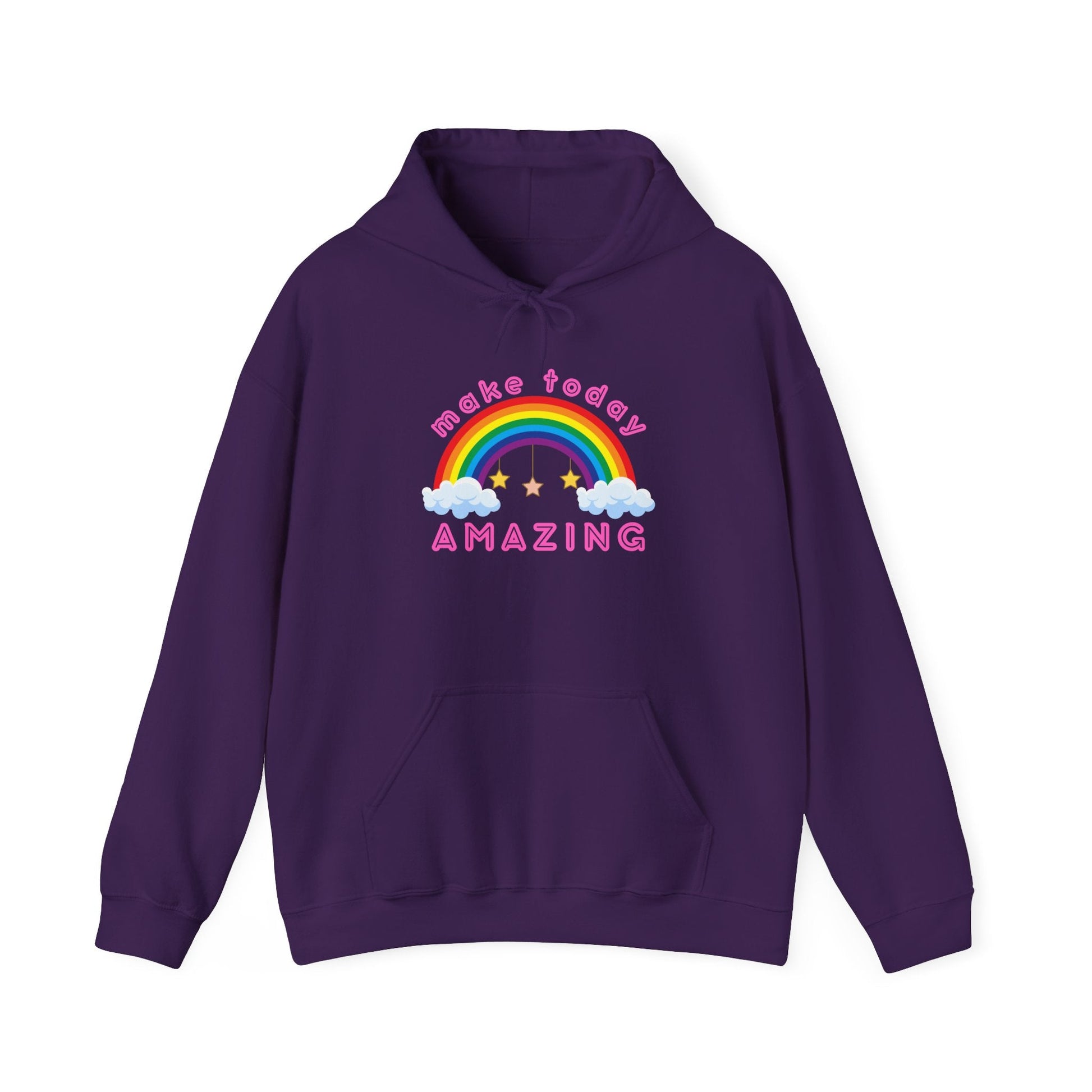 Make Today Amazing Purple Unisex Graphic Hoodie - Radiate Good Merch