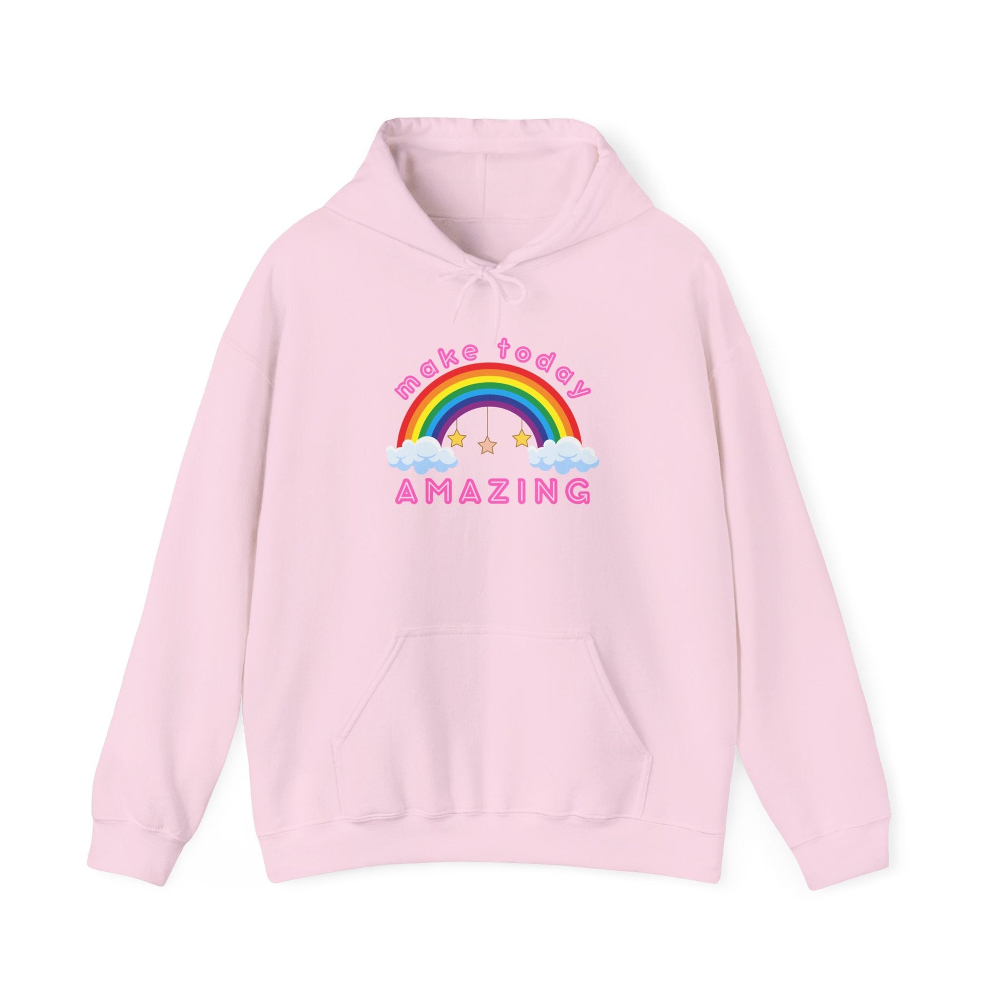 Make Today Amazing Light Pink Unisex Graphic Hoodie- Radiate Good Merch