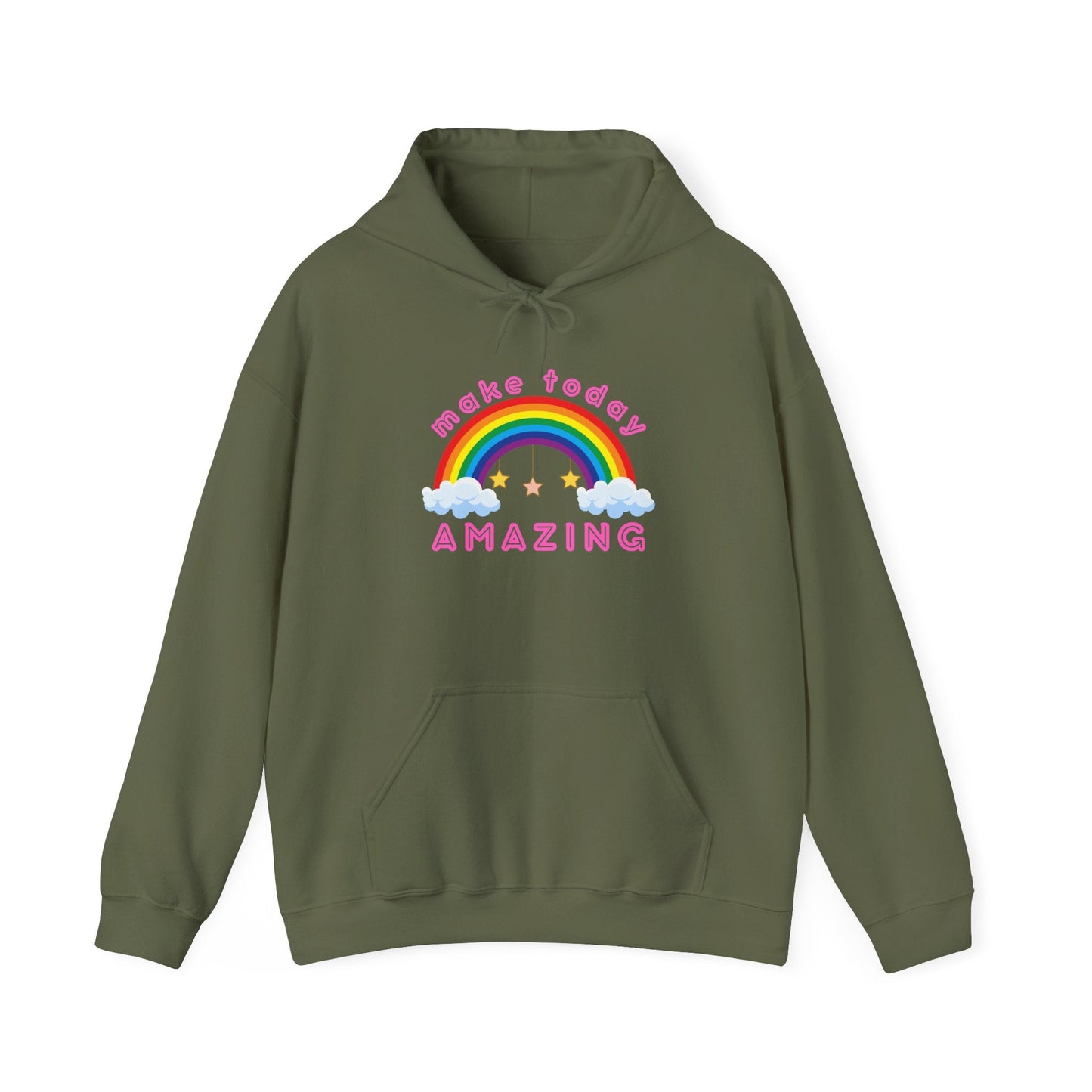 Make Today Amazing Green Unisex Graphic Hoodie - Radiate Good Merch