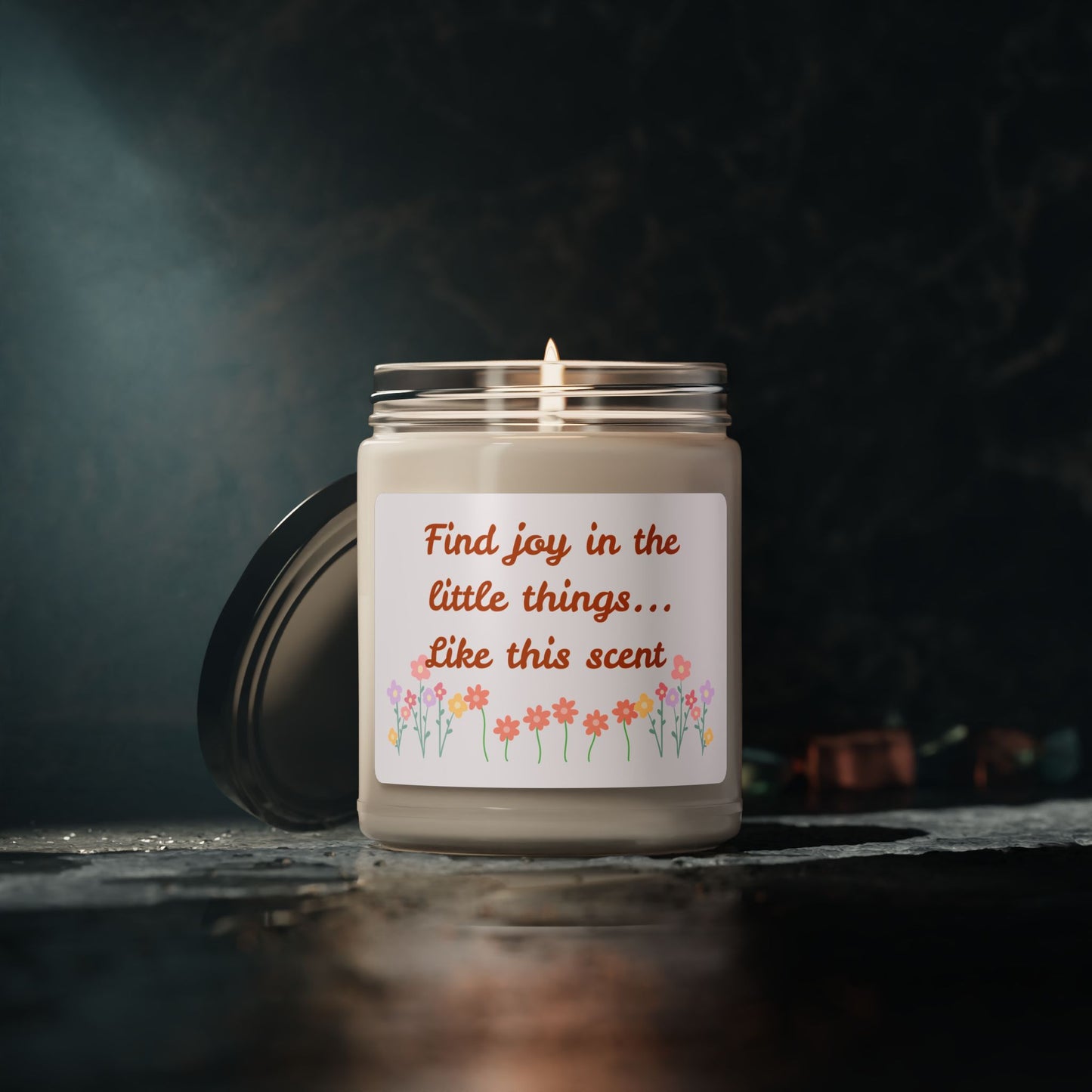 Find Joy In The Little Things - Soy Candle, 9oz - Radiate Good Merch