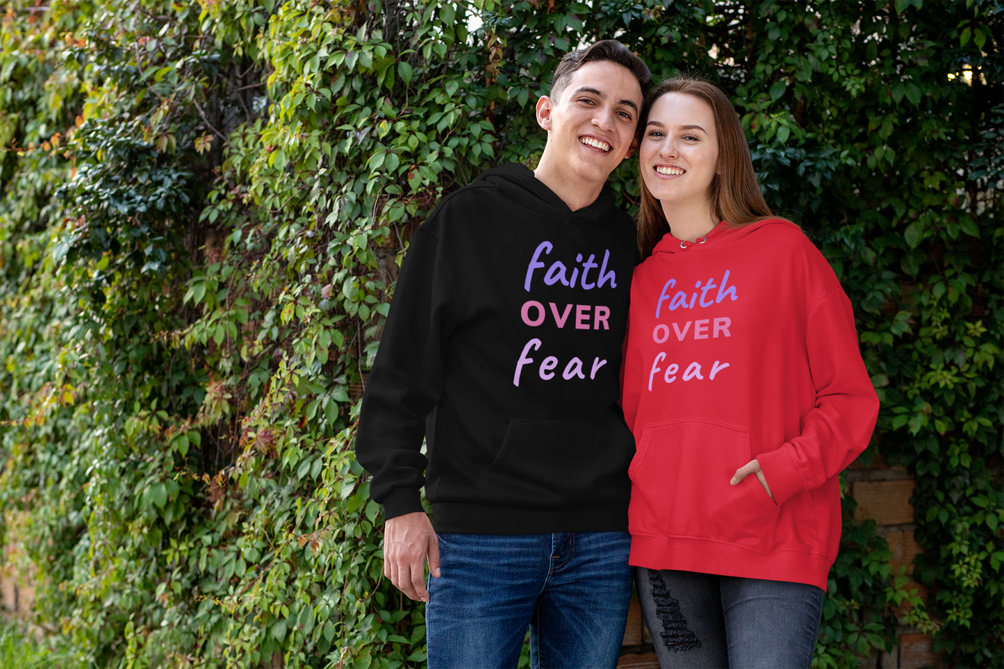 Faith Over Fear Unisex Graphic Hoodie - Radiate Good Merch