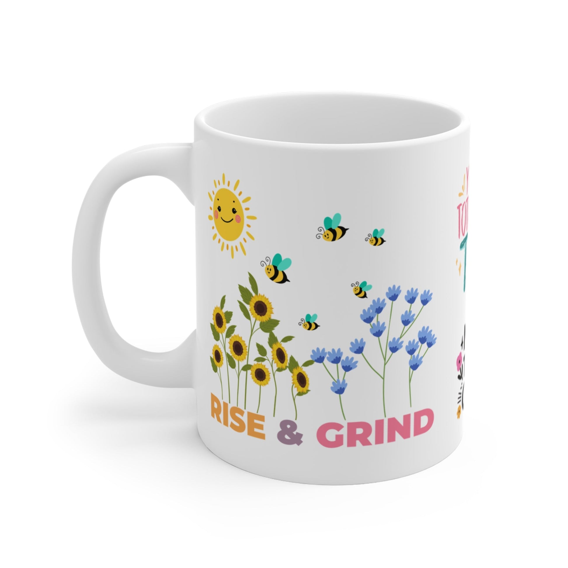 11 oz Motivation White Ceramic Coffee Mug - Radiate Good Merch